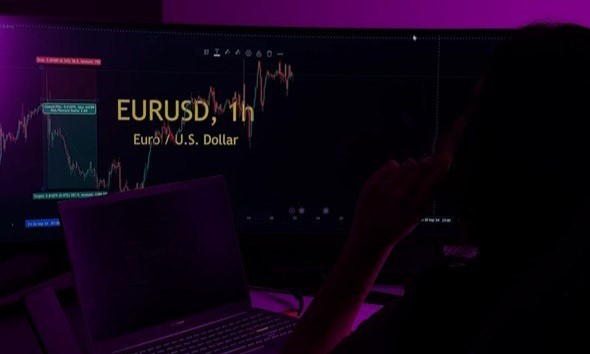 A person trading in forex, illustrating retail trading strategies and market analysis on the go.
